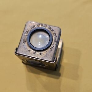 Vintage Folding Magnifying Loupe - "General Printing Ink Company"